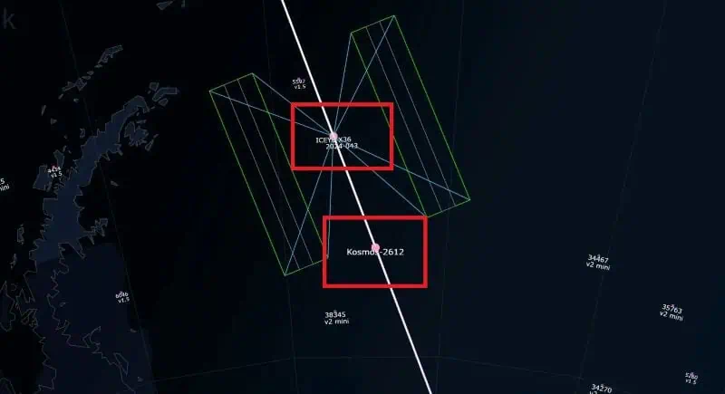 Satelitul rusesc Kosmos 2612 a efectuat o manevră riscantă în apropierea unui satelit comercial Iceye-X36
