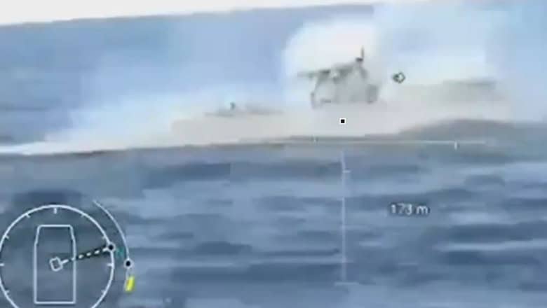 Prima bătălie navală istorică între două drone: Ucraina a distrus o ambarcațiune rusească în Marea Neagră