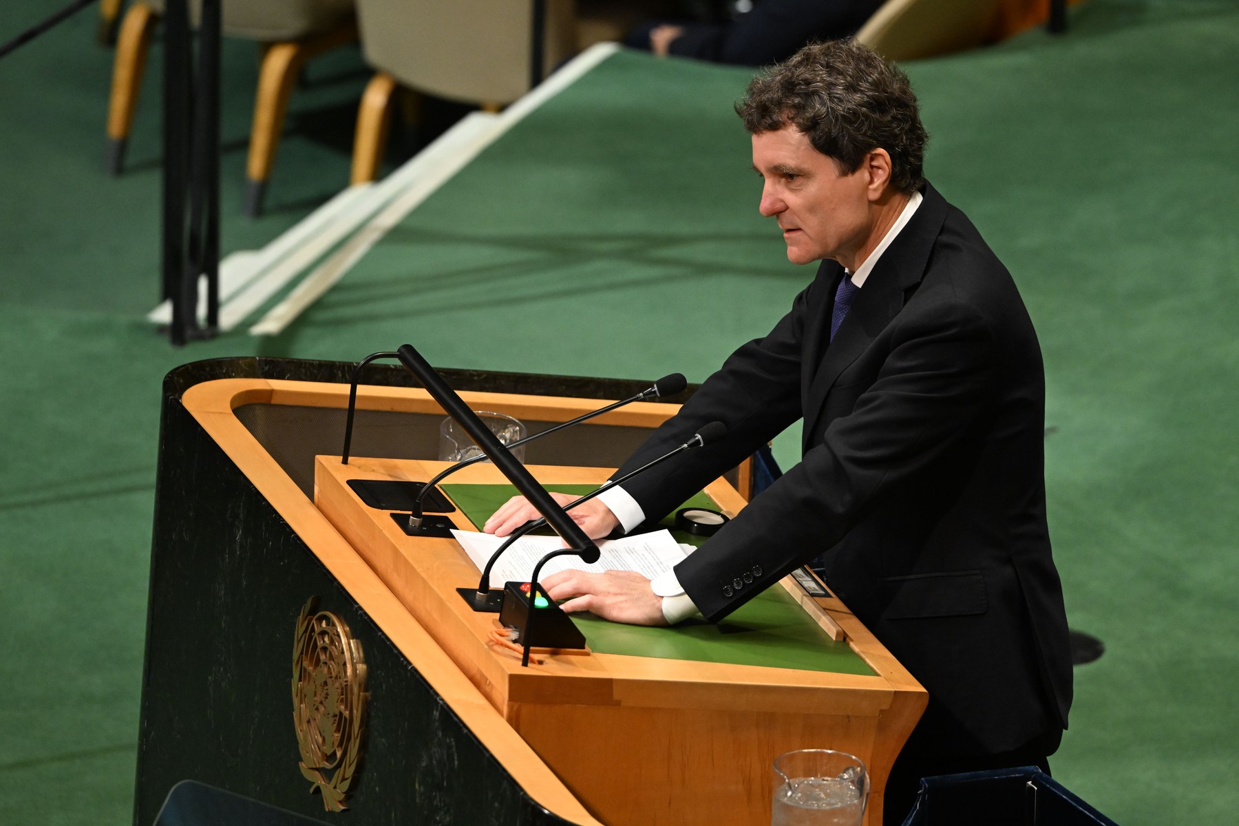 Nicușor Dan de la ONU: Rusia urmărește o agendă revizionistă și lansează un război hibrid împotriva Europei