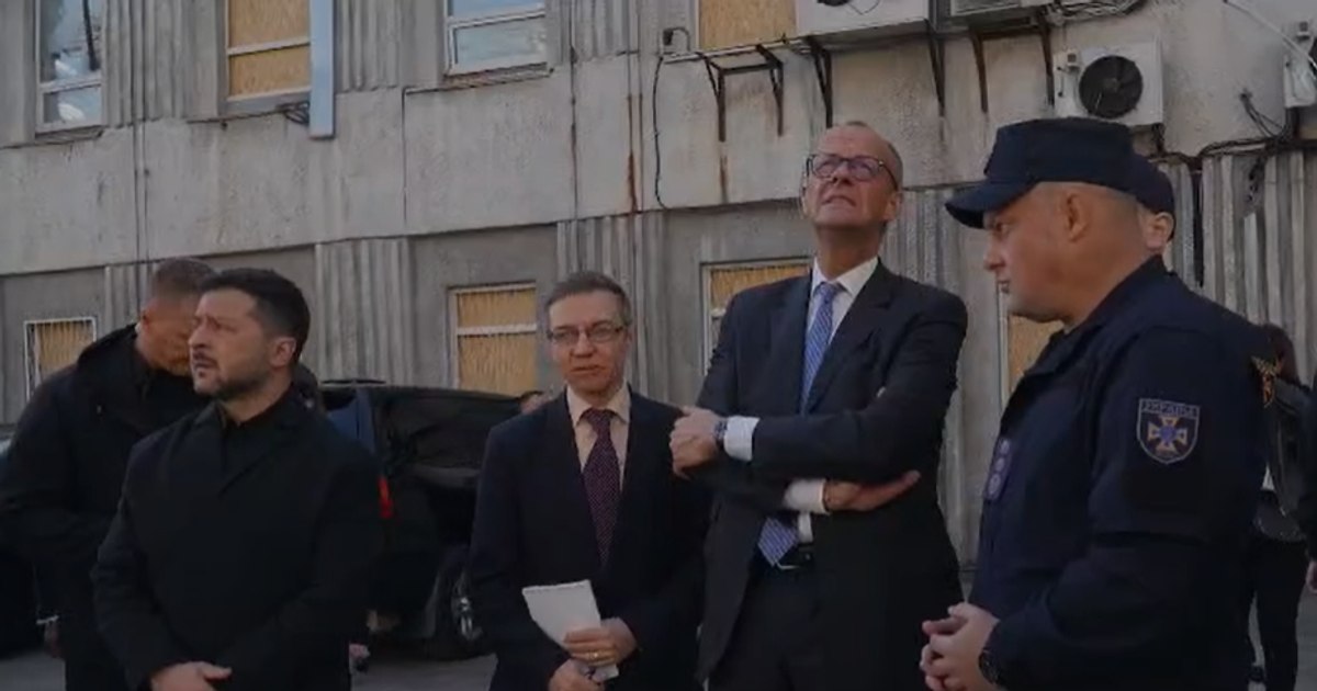 Atac rusesc cu dronă asupra Podului de Nord din Kiev în timpul vizitei lui Friedrich Merz