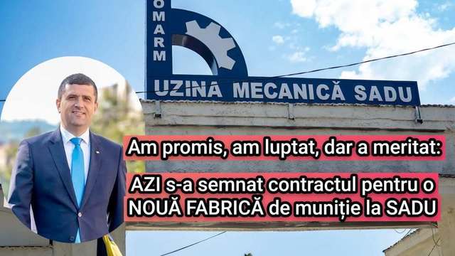 Contract semnat cu firma americană US Ballistic pentru o nouă fabrică de muniție de 155 mm la Sadu