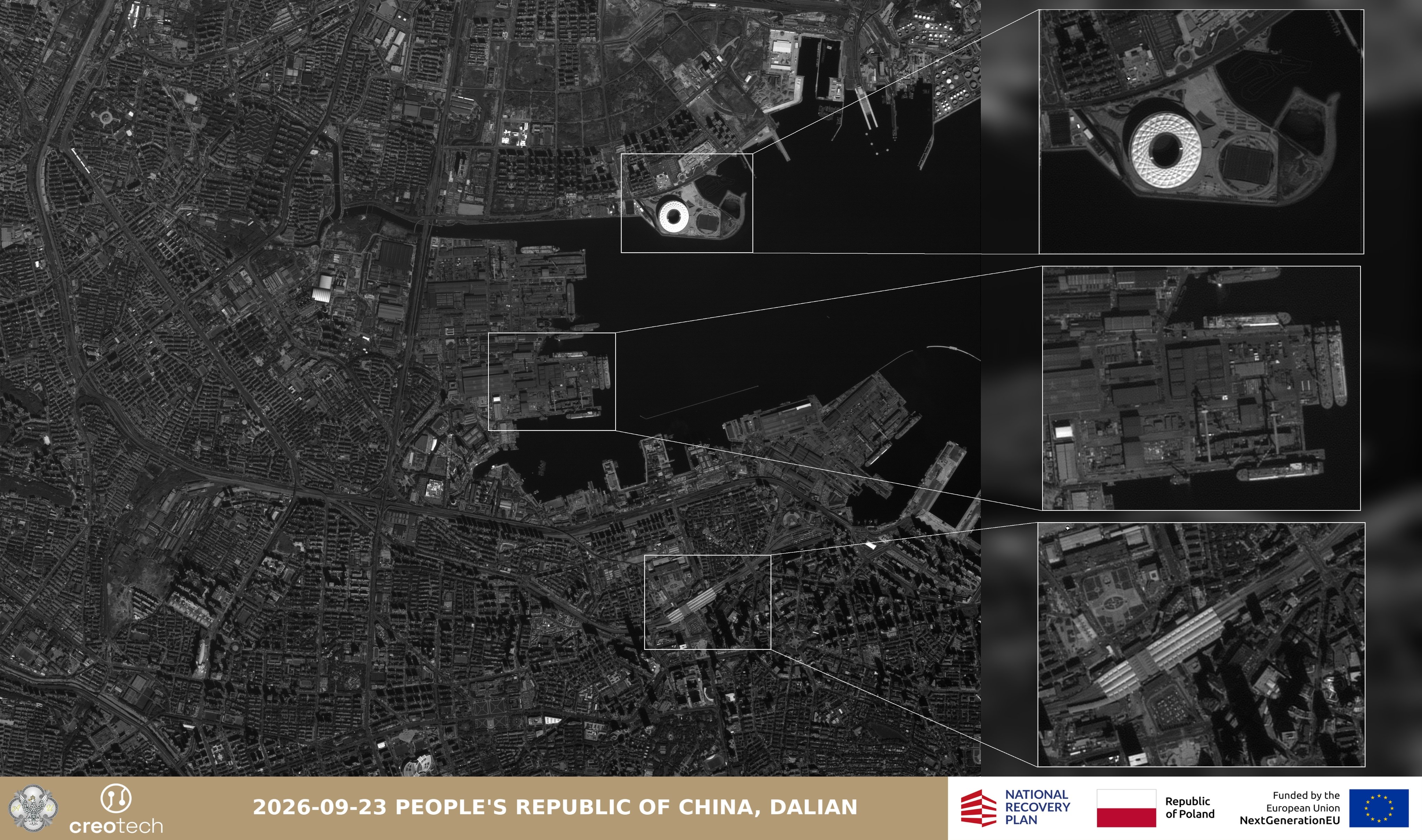 Satelitul polonez Mikroglob-1 a surprins construcția unui portavion chinez cu propulsie nucleară